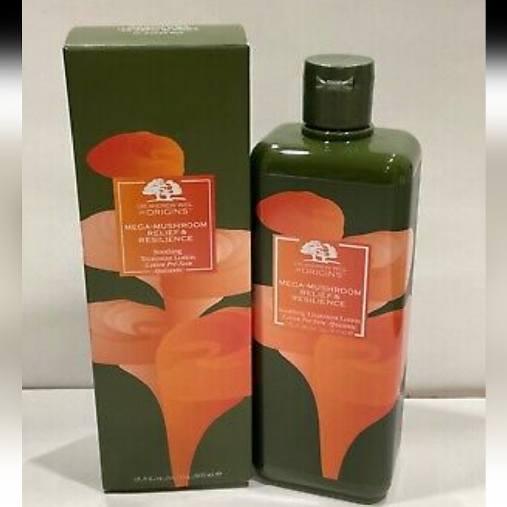 Origins 3PCS Mega Mushroom Relief & Resilience Lotion Jumbo size 13.5oz/400ml